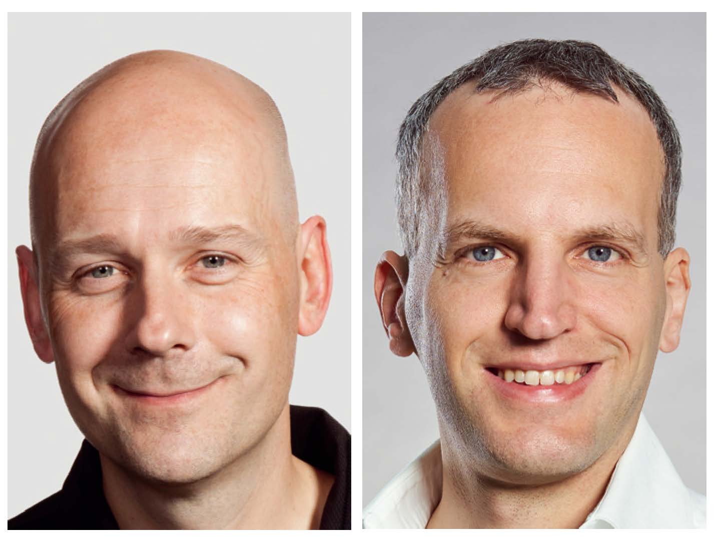 Einsatz für die Tonies: Martin Fichter (l.) und Dr. Dr. Florian Drabeck sind neu im Führungsteam von Boxine. Das Unternehmen will weiter vorpreschen. Für 2021 wird ein Umsatz von 180 Mio Euro angepeilt. (Fotos: Tonies)