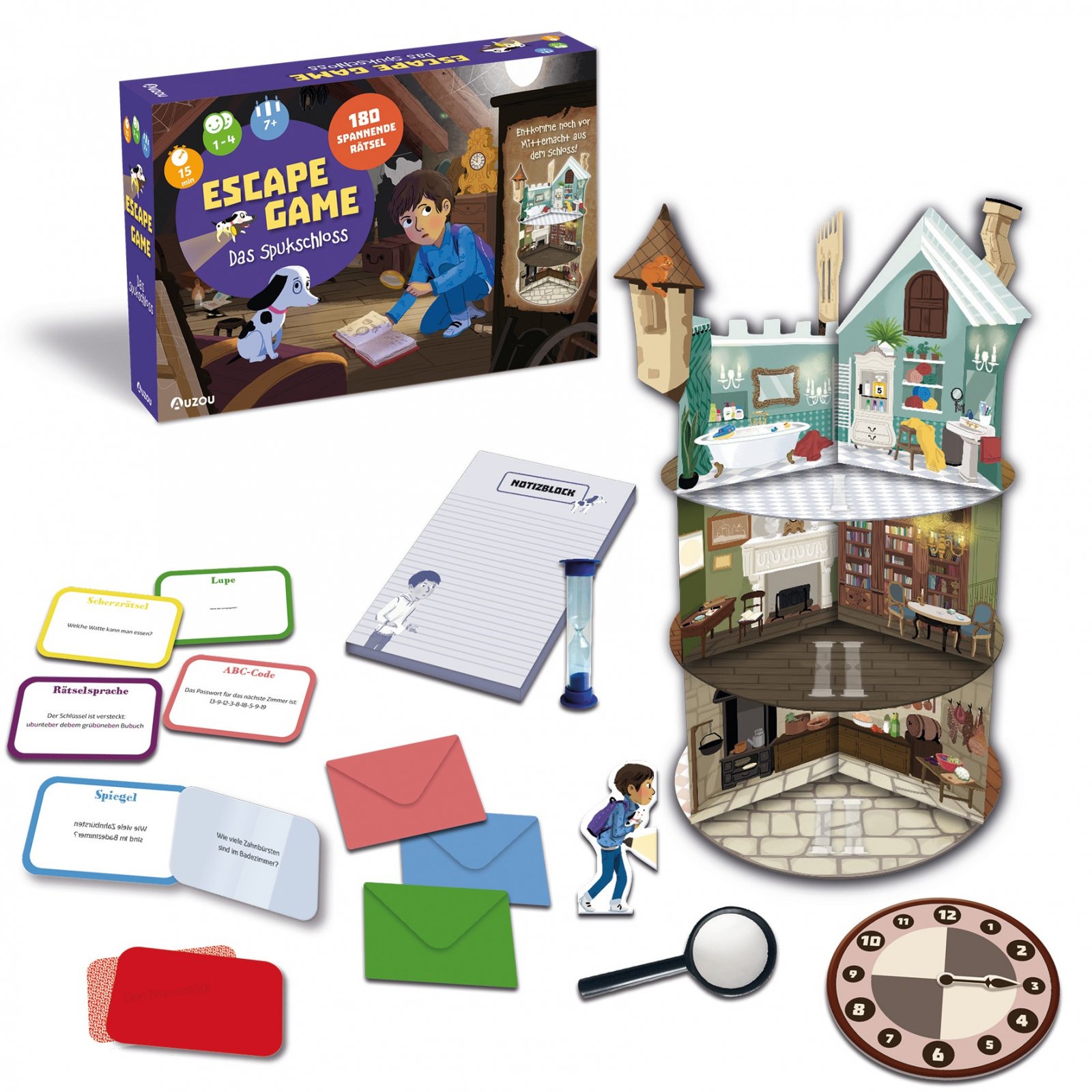 Aktuelle Trendprodukte: Zu den Auzou-Produkten, die neu von Hutter Trade vertrieben werden, zählen auch Escape-Spiele, die seit einigen Jahren eine starke Nachfrage erfahren. Auzou erwirtschaftet in Frankreich mit Spielen und Kinderbüchern einen Umsatz von 60 Mio Euro. (Foto: Hutter)