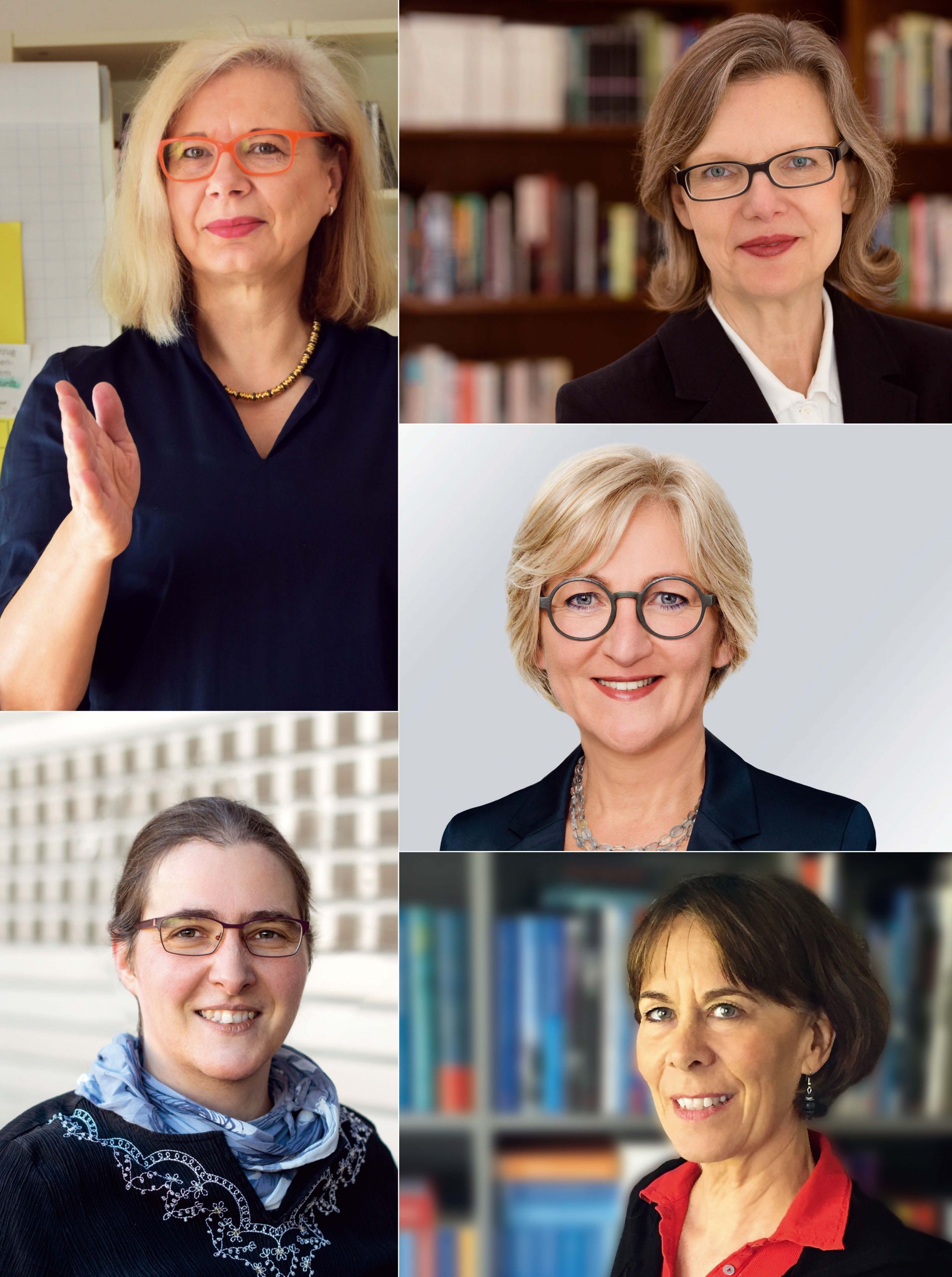 Ellen Braun, Siv Bublitz, Martina Bruder, Nadja Kneissler und Jana Stahl (im Uhrzeigersinn v.l.o.)