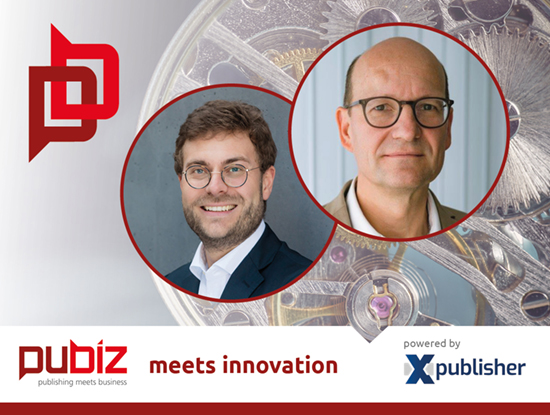 Ehrhardt F. Heinold spricht mit Christopher Buschow bei "Pubiz meets Innovation".